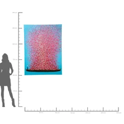 KARE Design Tableau Touched Flower Boat Bleu-Fuchsia 120X160Cm