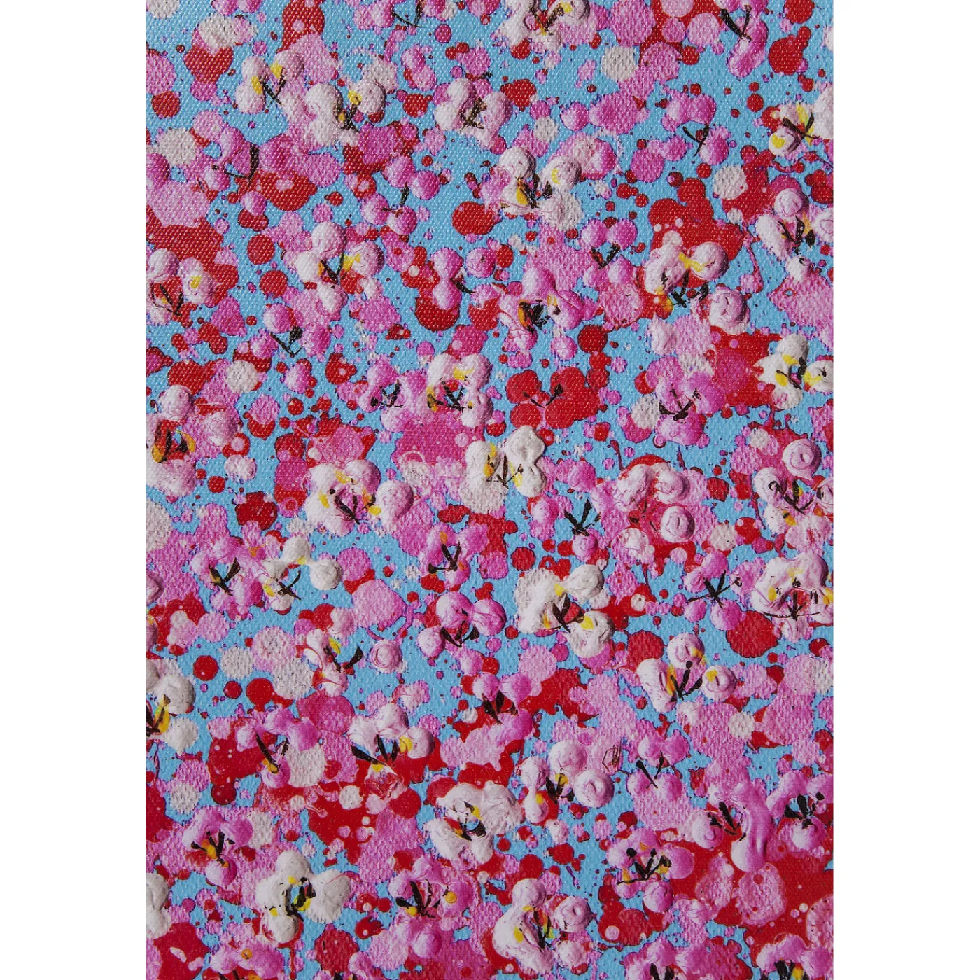 KARE Design Tableau Touched Flower Boat Bleu-Fuchsia 120X160Cm
