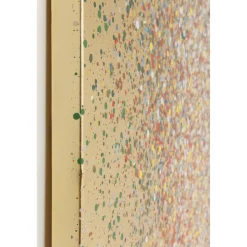 KARE Design Tableau Touched Flower Boat Dore-Rouge 80X100Cm