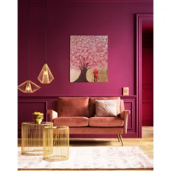 KARE Design Tableau Touched Flower Couple Dore-Fuchsia 80X100C