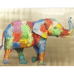 KARE Design Tableau Touched Flower Elefant 120X90Cm