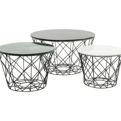 KARE Design Tables Basses East Coast Rond (Jeu De 3)