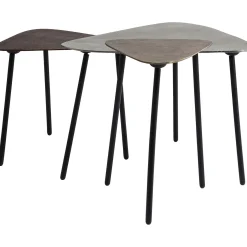 KARE Design Tables Basses Loft Triangle Vintage (Set De 3)