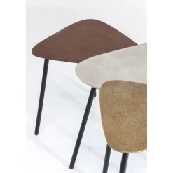 KARE Design Tables Basses Loft Triangle Vintage (Set De 3)