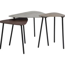 KARE Design Tables Basses Loft Triangle Vintage (Set De 3)