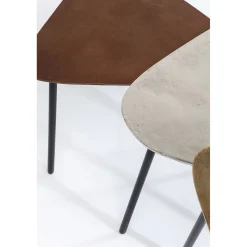 KARE Design Tables Basses Loft Triangle Vintage (Set De 3)