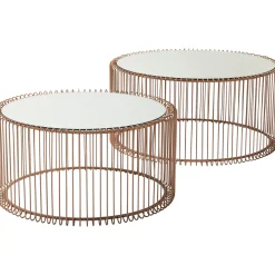 KARE Design Tables Basses Wire Cuivre (Set De 2)