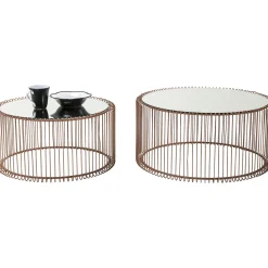 KARE Design Tables Basses Wire Cuivre (Set De 2)