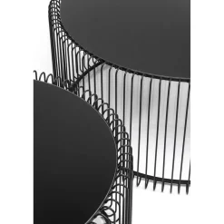 KARE Design Tables Basses Wire Noir (Set De 2)