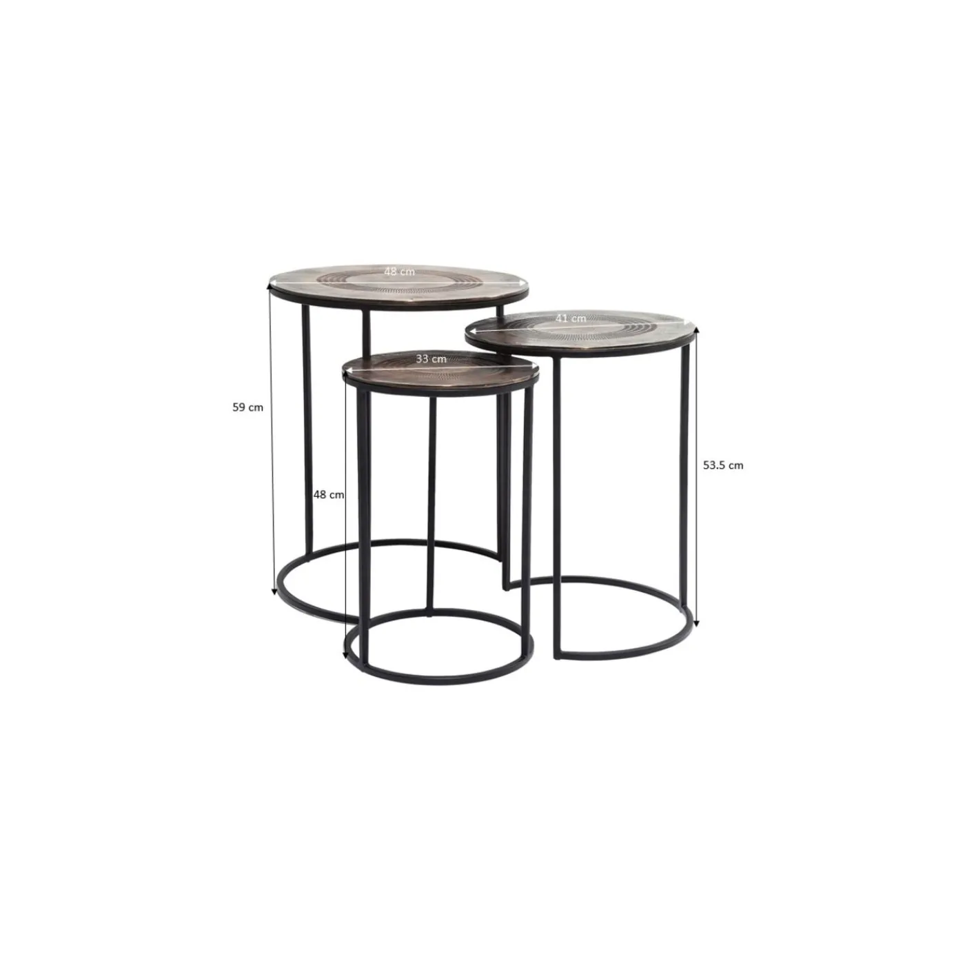 KARE Design Tables D Appoint Marrakesh O48Cm (3/Set)