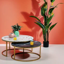 KARE Design Tables D Appoint Mystic Rond (Jeu De 2)