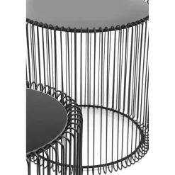 KARE Design Tables D Appoint Wire Noir (Set/2) O44Cm