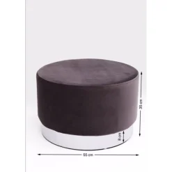 KARE Design Tabouret Cherry Anthracite Silver O55Cm