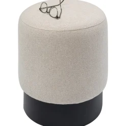 KARE Design Tabouret Cherry Creme-Noir O36Cm