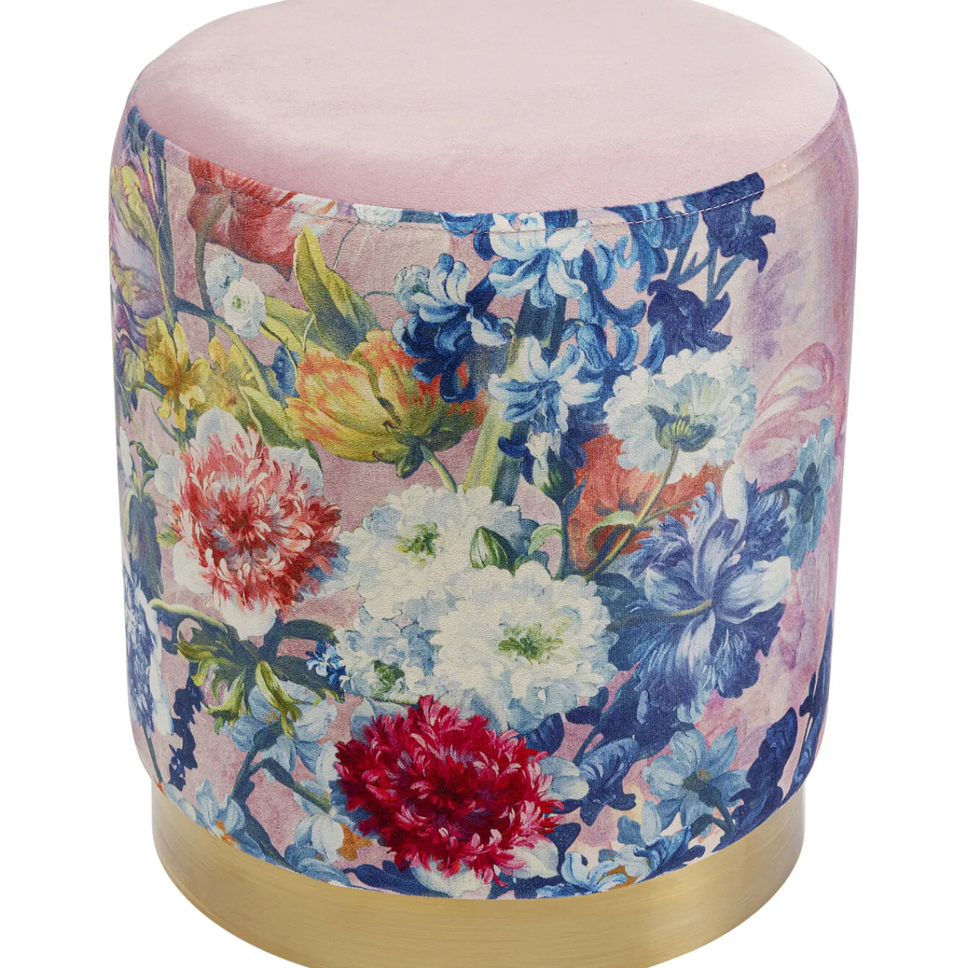 KARE Design Tabouret Cherry Flower Rose Laiton O32Cm