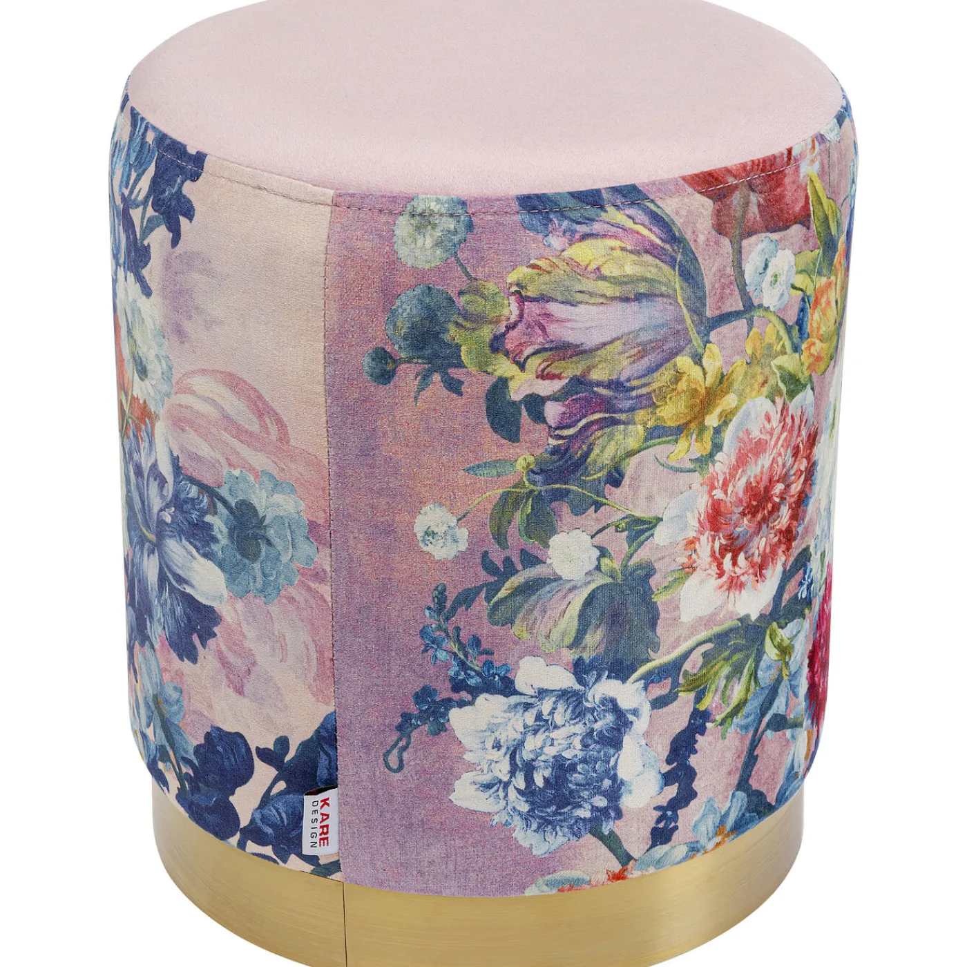KARE Design Tabouret Cherry Flower Rose Laiton O32Cm