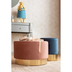 KARE Design Tabouret Cherry Mauve Laiton O55Cm