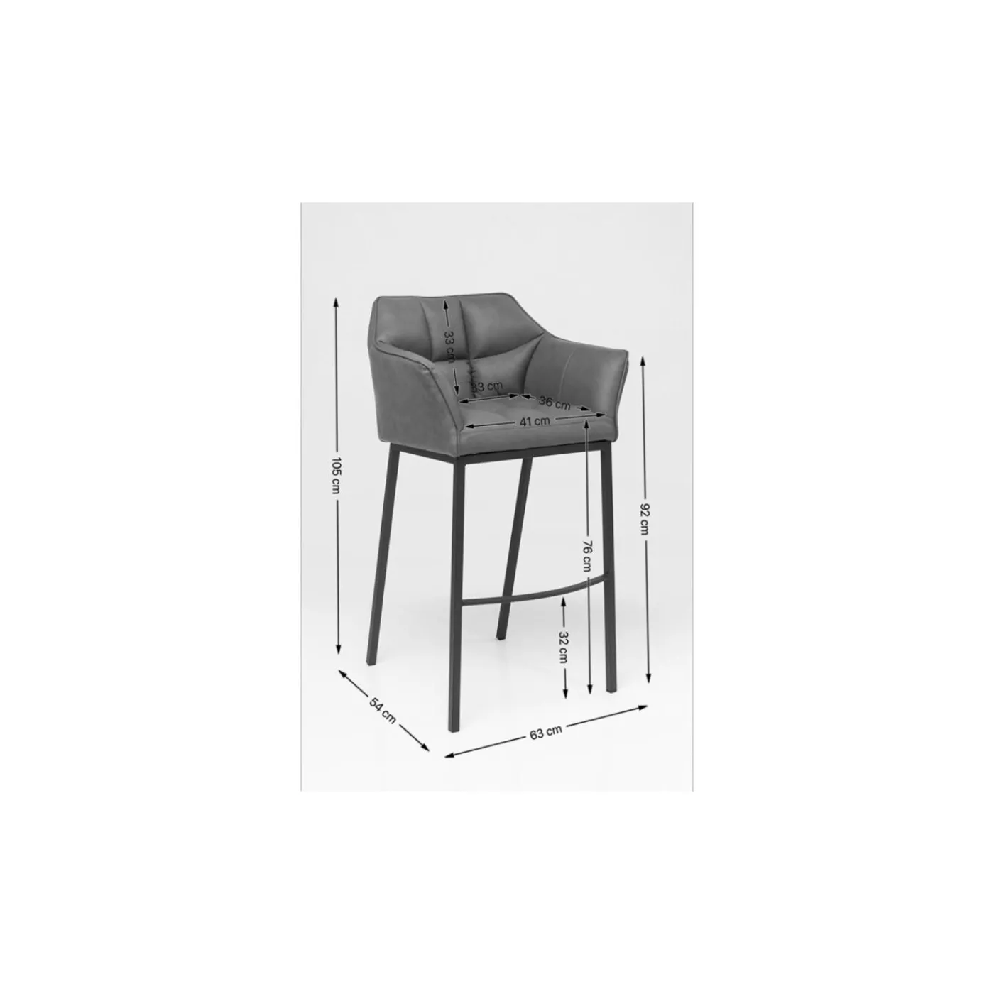 KARE Design Tabouret De Bar Thinktank Quattro