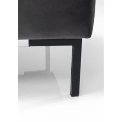 KARE Design Tabouret Gianni Velours Gris Noir
