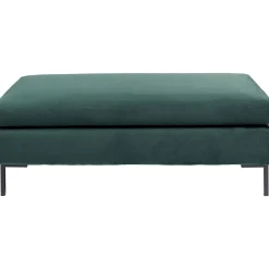 KARE Design Tabouret Gianni Velours Vert Fonce