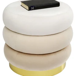 KARE Design Tabouret Sandwich Creme O45Cm