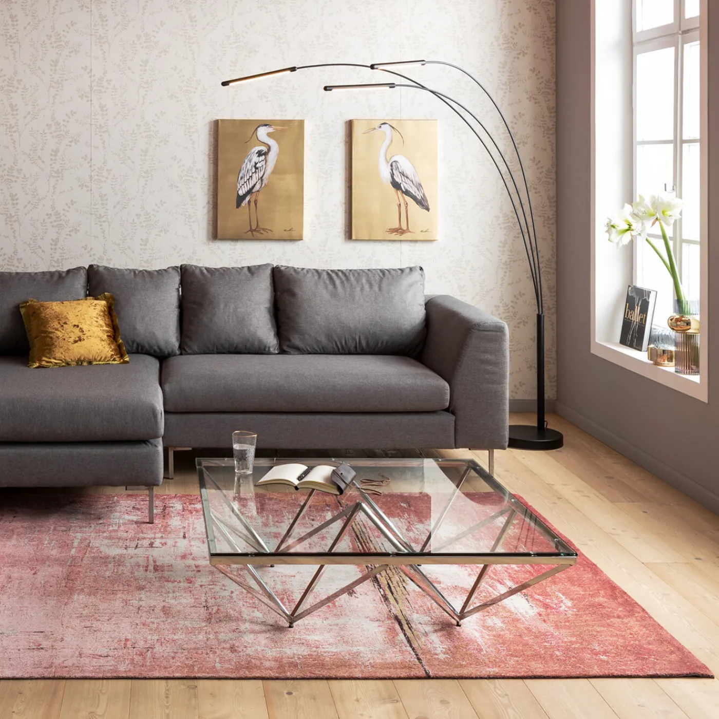 KARE Design Tapis Àbstract Rouge 240X170Cm