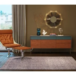 KARE Design Tapis Sketch Bleu 170X240Cm