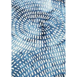 KARE Design Tapis Stamp Bleu 170X240Cm