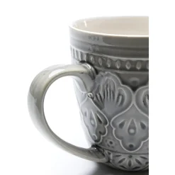 KARE Design Tasse Sicilia Mandala Gris 10Cm
