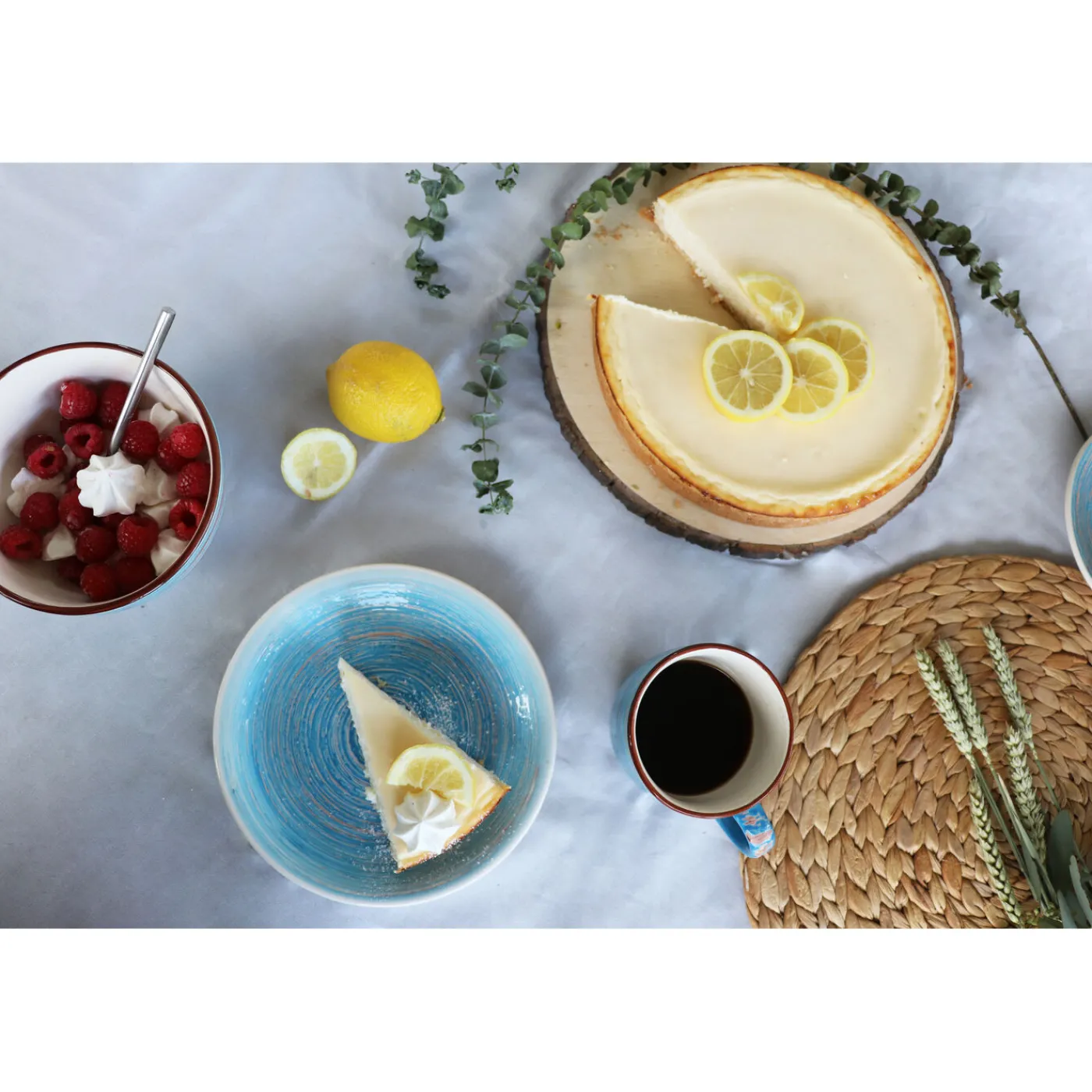 KARE Design Tasse Swirl Bleu