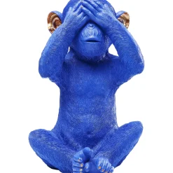 KARE Design Tirelire Monkey Mizaru Bleu