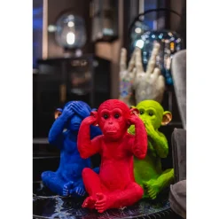 KARE Design Tirelire Monkey Mizaru Bleu
