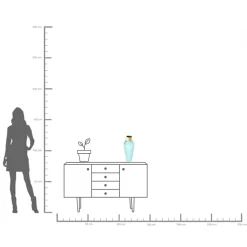 KARE Design Vase Barfly Bleu Clair 43Cm
