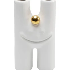 KARE Design Vase Funny Teeth Blanc 16Cm