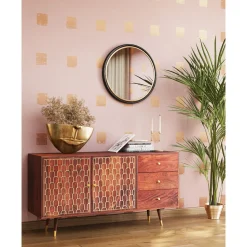 KARE Design Vase Half Face Dore 46Cm