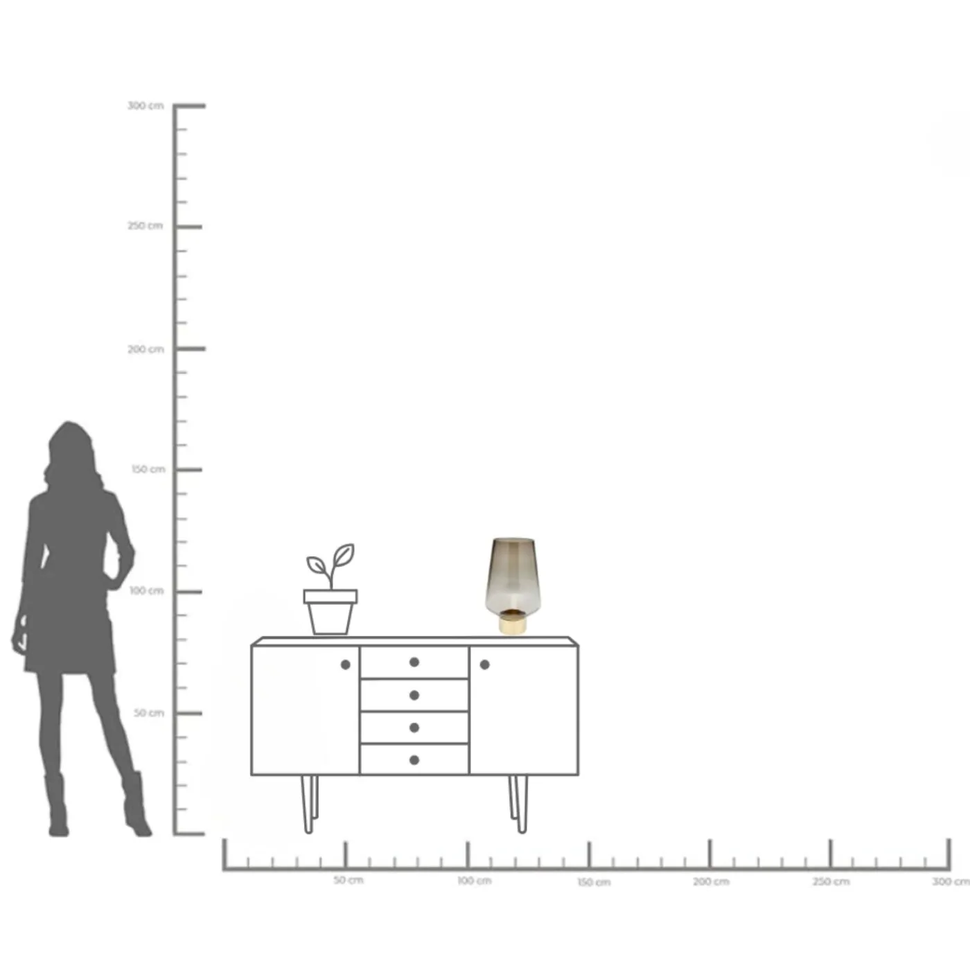 KARE Design Vase Noble Ring Marron 40Cm