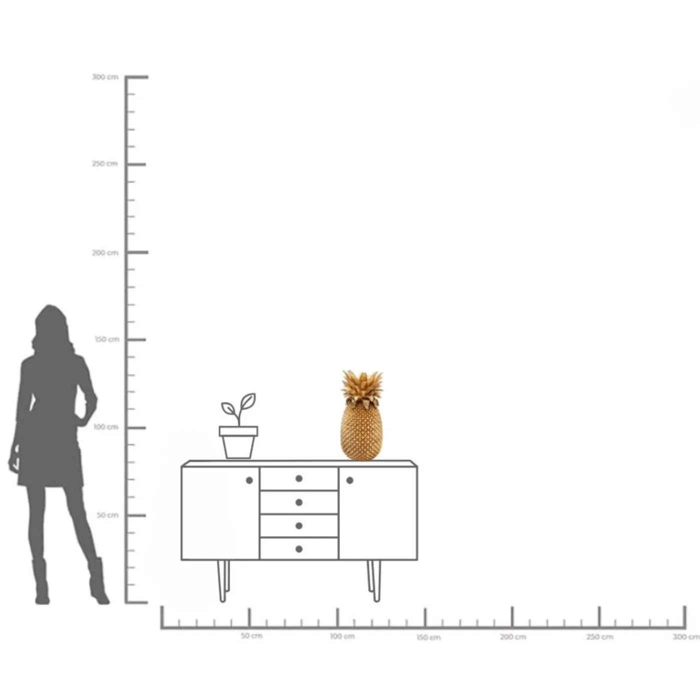 KARE Design Vase Pineapple 50Cm