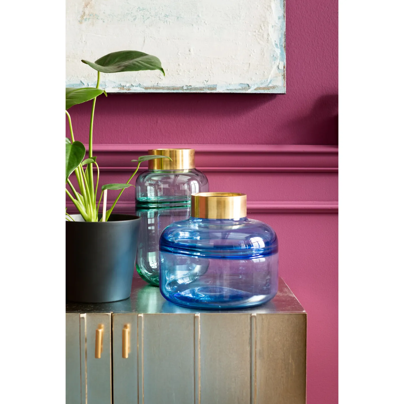 KARE Design Vase Positano Belly Vert 28Cm