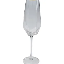 KARE Design Verre À Champagne Diamond Gold Rim