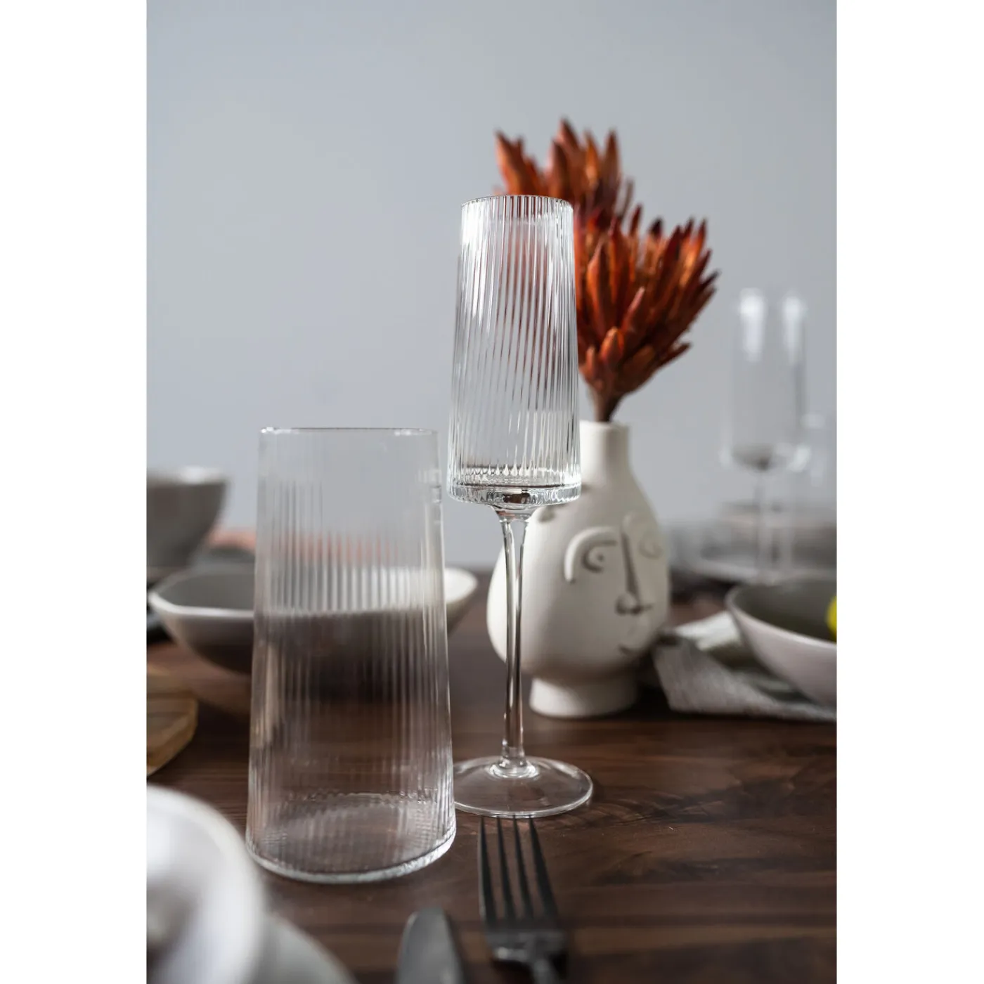 KARE Design Verre À Champagne Riffle