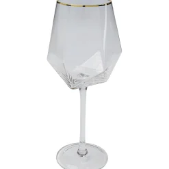 KARE Design Verre A Vin Diamond Dore Rim